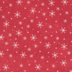 Magomar Patch Patchwork Tela Navidad colección Holly Jolly copos de nieve en fondo rojo marmoleado Ref.MP28818-24
