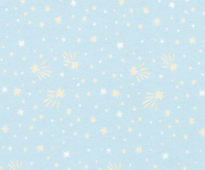 Magomar Patch Patchwork Tela Navidad colección The Nativity estrellas amarillas y blancas en fondo azul 100% Algodón Northcott Ref.MP28989-42