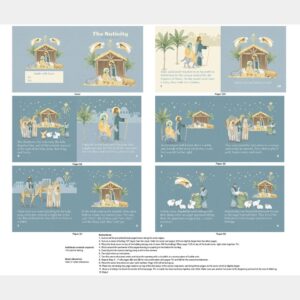 Magomar Patch Patchwork Tela Panel Navidad colección The Nativity libro historia de la navidad 100% Algodón Northcott Ref.MP28994-42-10